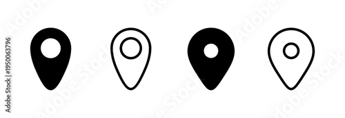 Pin icon vector illustration. Location sign and symbol. destination icon. map pin