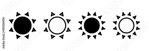 Sun icon vector illustration. Brightness sign and symbol.