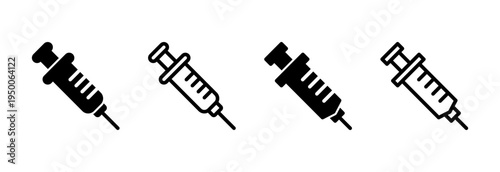 Syringe icon vector illustration. injection sign and symbol. vaccine icon