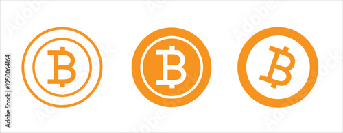 Crypto currency bitcoin icon sheet.