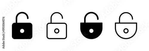 Unlock icon vector illustration. Unlock sign and symbol. unlocked padlock icon