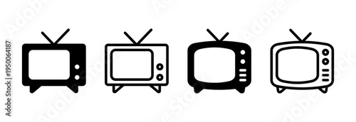 Tv icon vector illustration. television sign and symbol