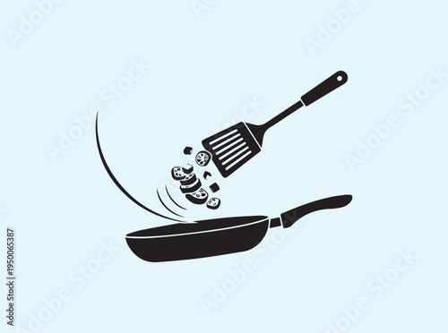 Essential kitchen asset of a flipping spatula for culinary use