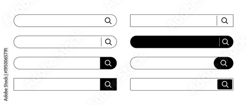 検索バーUIデザインセット（Webサイト・アプリ検索フォーム素材）