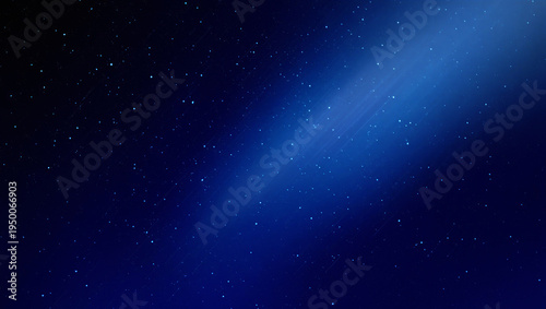 Deep blue night sky with bright nebula