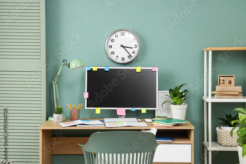Interior of office with wor...