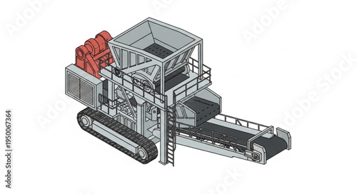 Industrial Shredder Machine for Waste Processing and Recycling.