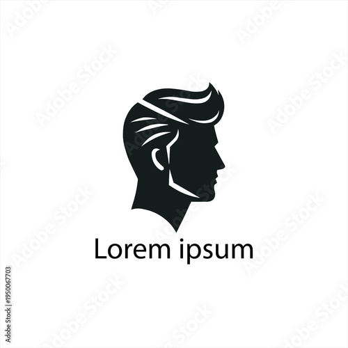 Stylish Black Haircut Icon