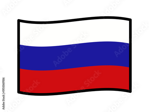 ロシアの国旗のイラスト素材