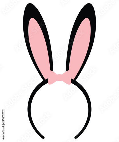 Bunny Ears Headband Vector Illustrationv
