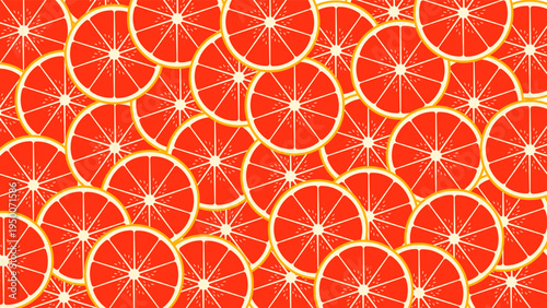 Blood Orange Slice pattern Background Texture. Summer bright tropical fruit background. Textures of orange or citrus slices. Seamless patterns with blood orange background