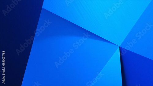 Geometric Blue Background with Angular Shapes and Subtle Shadows