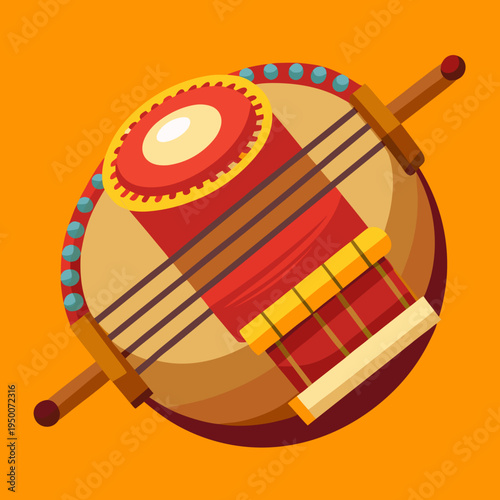 Traditional Indian Musical Instrument, Sitar Style