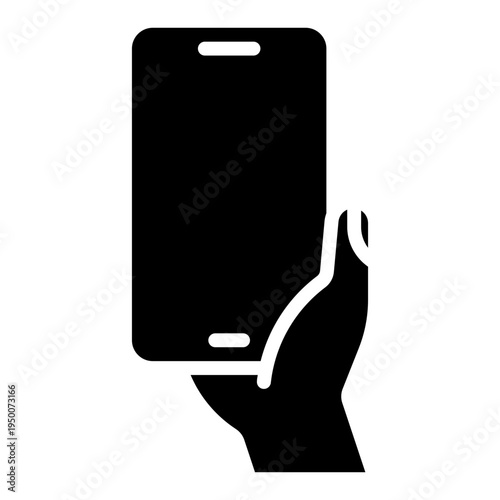 smartphone. This is a vector single icon with a solid style. It is suitable for various purposes, including website design, mobile app design, and logo design.