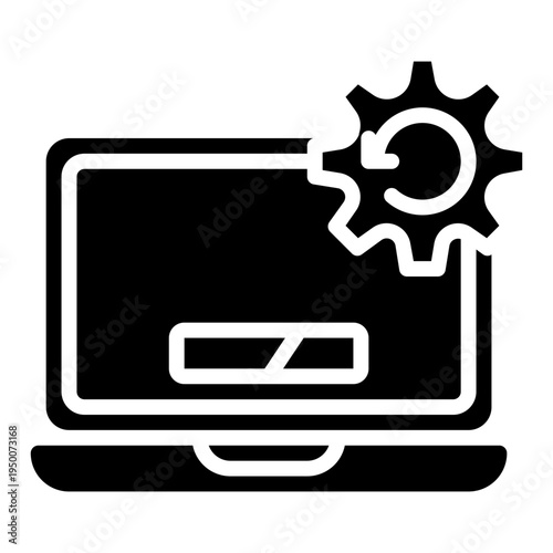 Software Update. This is a vector single icon with a solid style. It is suitable for various purposes, including website design, mobile app design, and logo design.