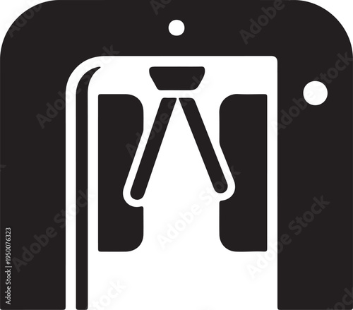 Turnstile Gate Entrance Icon Vector Symbol Security Access Control Passage Barrier