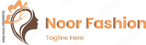 beauty woman fashion logo boutique design vector symbol illustration