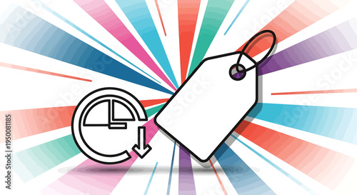 Blank Price Tag with Clock Symbol.