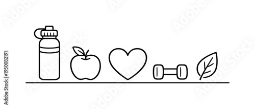 Healthy lifestyle habits and consistent daily wellness routine supporting balanced energy, physical wellbeing, and sustainable personal health in modern everyday life, water bottle