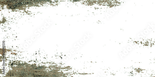 A vibrant green grass background transitions from a snowy winter texture into a vector illustration featuring artistic ink splashes and vintage grunge patterns on an old paper wall frame