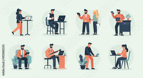 Diverse individuals engaged in various professional and leisure activities (11)