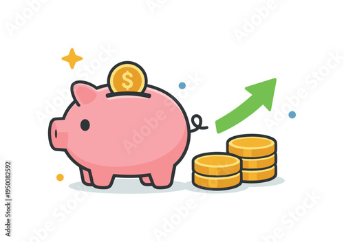 Personal financial progress and disciplined saving strategy in everyday money management where individuals steadily build stability and long term financial security, a simple piggy