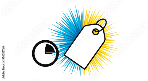 Price Tag with Discount Symbol.