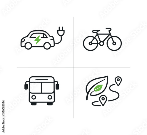 Renewable transportation systems and sustainable mobility solutions supporting environmentally responsible travel where communities adopt electric vehicles, cycle regularly, use