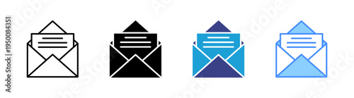 Email icon set multiple style collection