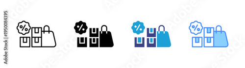 Sale icon set multiple style collection