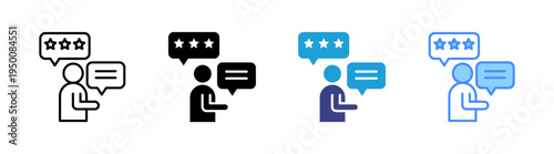 Feedback icon set multiple style collection