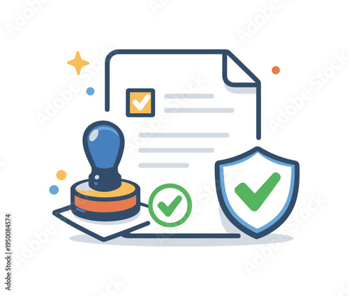 Digital workflow approval and document confirmation in a modern professional environment where teams verify tasks and finalize important information through structured business