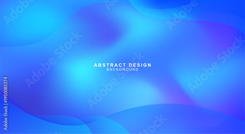 曲線とぼかしで組み合わせた青色の抽象的な背景素材