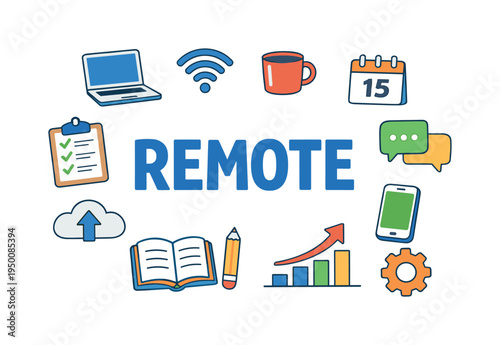 Modern remote productivity lifestyle where professionals manage responsibilities, organize tasks, and maintain efficiency while working from home or flexible digital environments