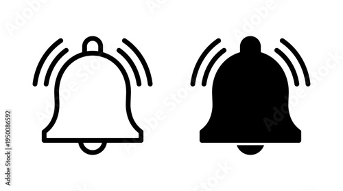 Bell Icon set vector. Notification sign and symbol for web site design
