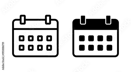 Calendar icon set vector. Calender sign and symbol. Schedule icon symbol