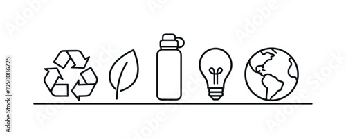 Sustainable lifestyle awareness and environmentally responsible habits encouraging people to reduce waste and support long term ecological balance in everyday life, recycling