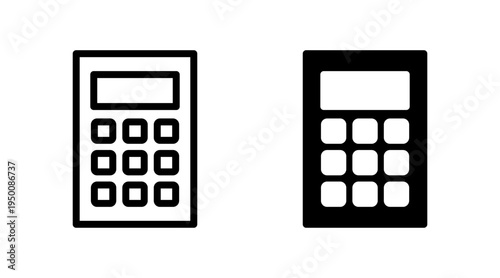 Calculator icon set vector. Accounting calculator sign and symbol.
