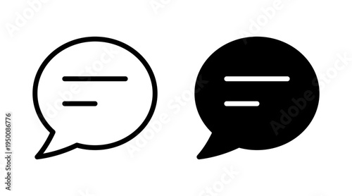 Chat icon set vector. speech bubble sign and symbol. comment icon. message