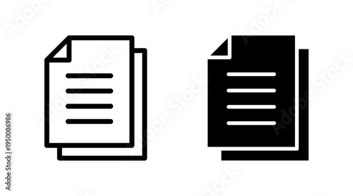 Document icon set vector. Paper sign and symbol. File Icon