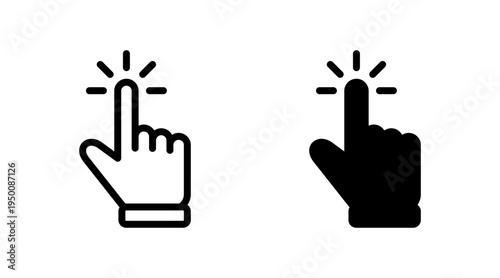 Hand cursor icon set vector. cursor sign and symbol. hand cursor icon clik