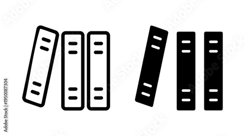 Library icon set vector. education sign and symbol