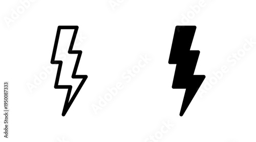 Lightning icon set vector. electric sign and symbol. power icon. energy sign