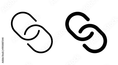 Link icon set vector. Hyperlink chain sign and symbol