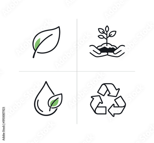 Environmental conservation and nature protection awareness supporting sustainable ecosystems where communities plant trees, conserve water, reduce waste, and maintain ecological