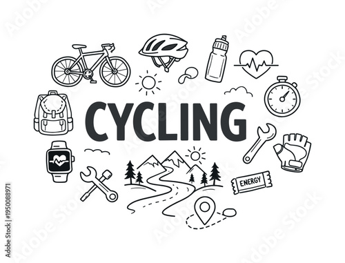 Healthy outdoor cycling and endurance fitness lifestyle concept focused on maintaining cardiovascular health, exploring scenic routes and enjoying active recreation through regular