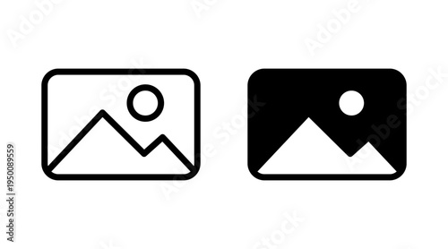 Picture icon set vector. photo gallery sign and symbol. image icon