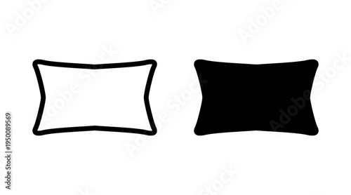 Pillow icon set vector. Pillow sign and symbol. Comfortable fluffy pillow