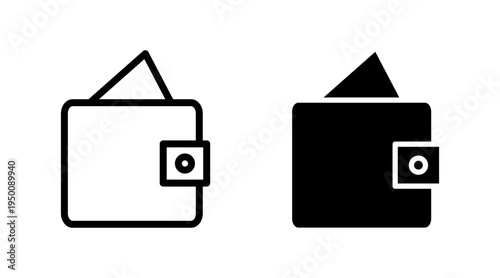 Wallet icon set vector. wallet sign and symbol