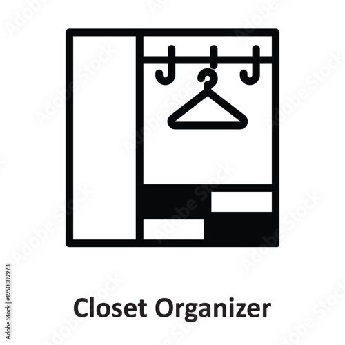 Closet Organizer Vector icon which can easily modify or edit